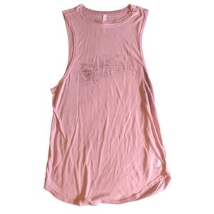 Free People Movement Pink Sleeveless Tank Top Celestial Horse Chariot Sz Small